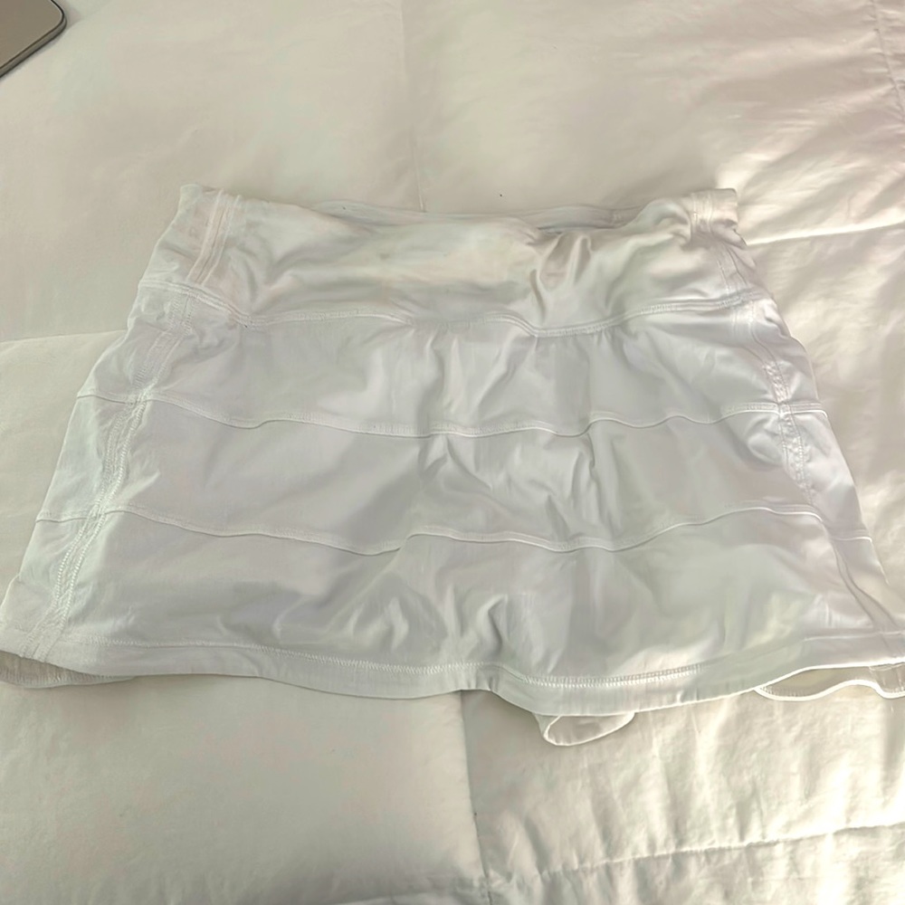 White Lululemon Pace Rival skirt